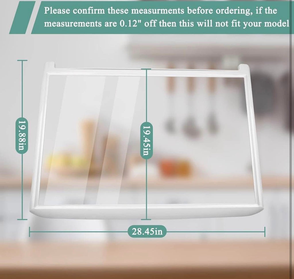 Refrigerator Glass Shelf Assembly Compatible with Kenmore