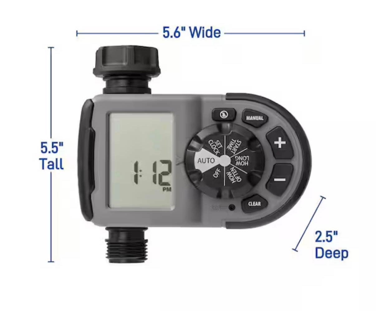 1-Outlet Programmable Hose Watering Timer Sprinkler Timer