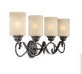 4-Lights Oil Rubbed Bronze Traditional Bathroom Vanity Light