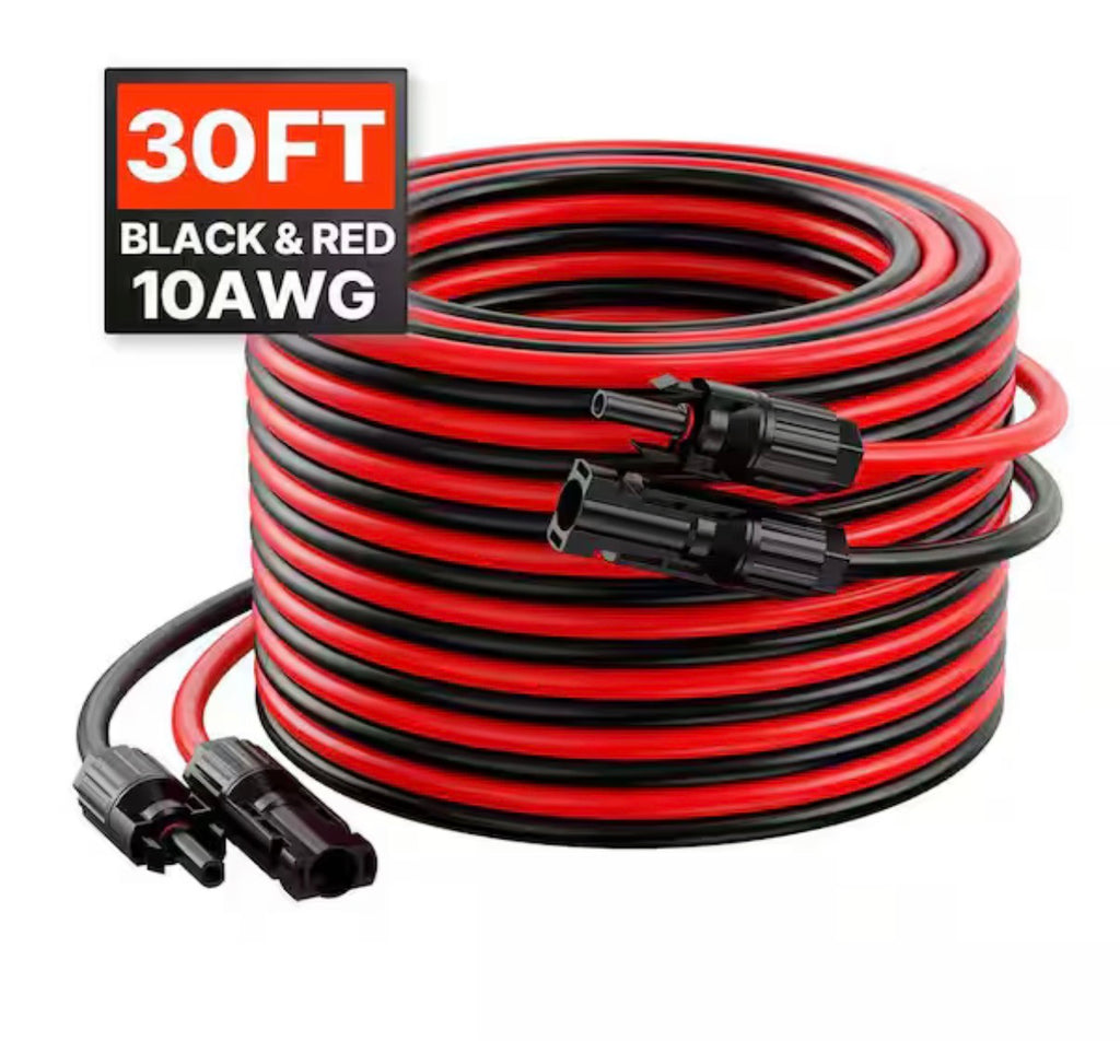 30 ft. 10AWG Solar Panel Extension Cable