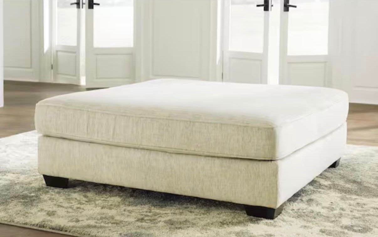 Rawcliffe 51"  Beige  Square  Oversized Ottoman