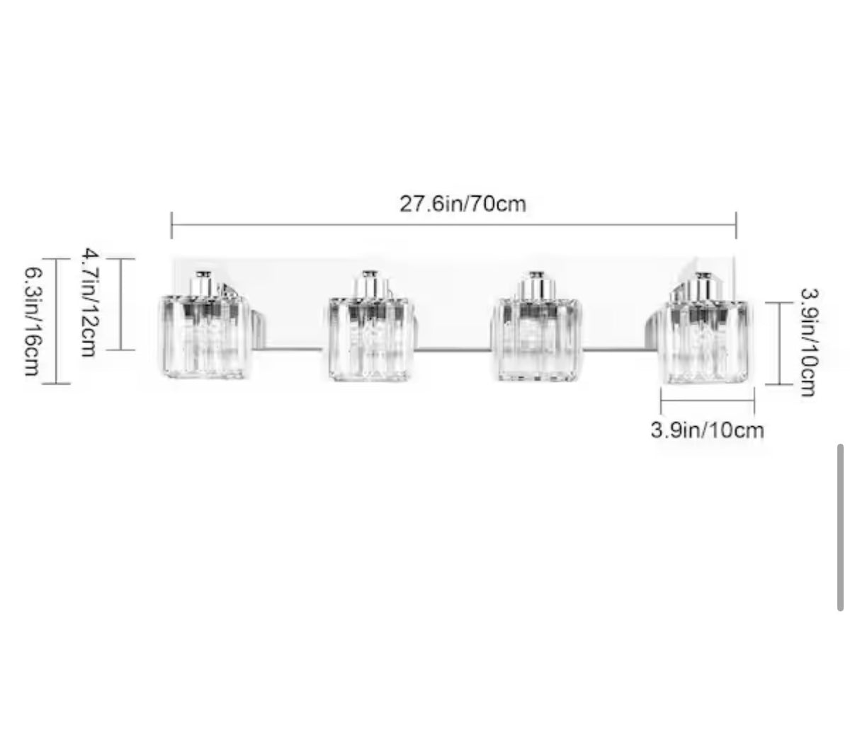 crystal vanity light