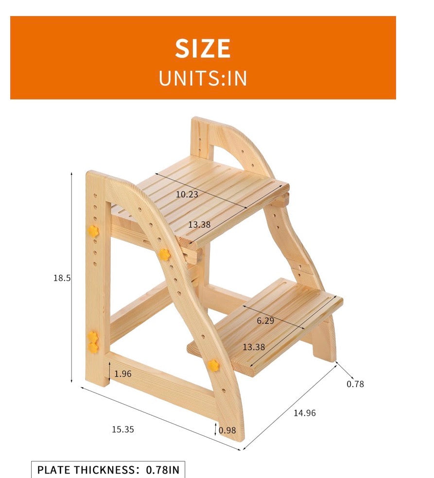 Wooden Step Stool for Kids