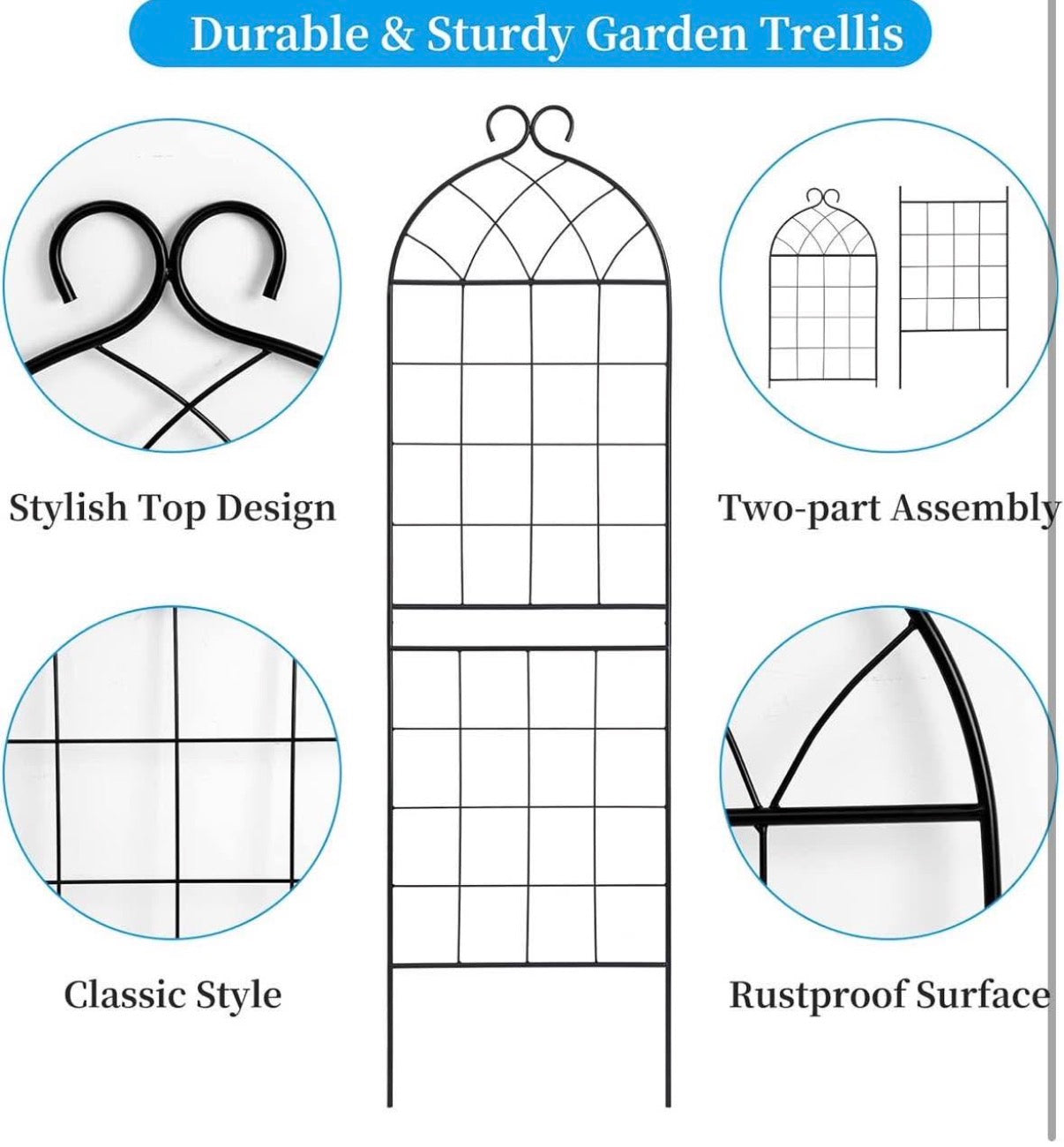 Garden Trellis 71" H x 19.7" W for Climbing Plants