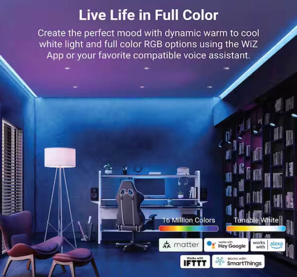 6 in. Smart Wi-Fi Canless Recessed LED light