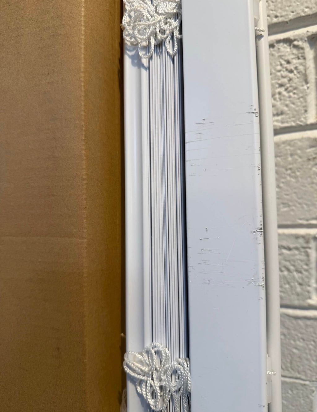 White Cordless Vinyl Blinds with 2 in. Slats - 40.5 in. W x 48 in. L