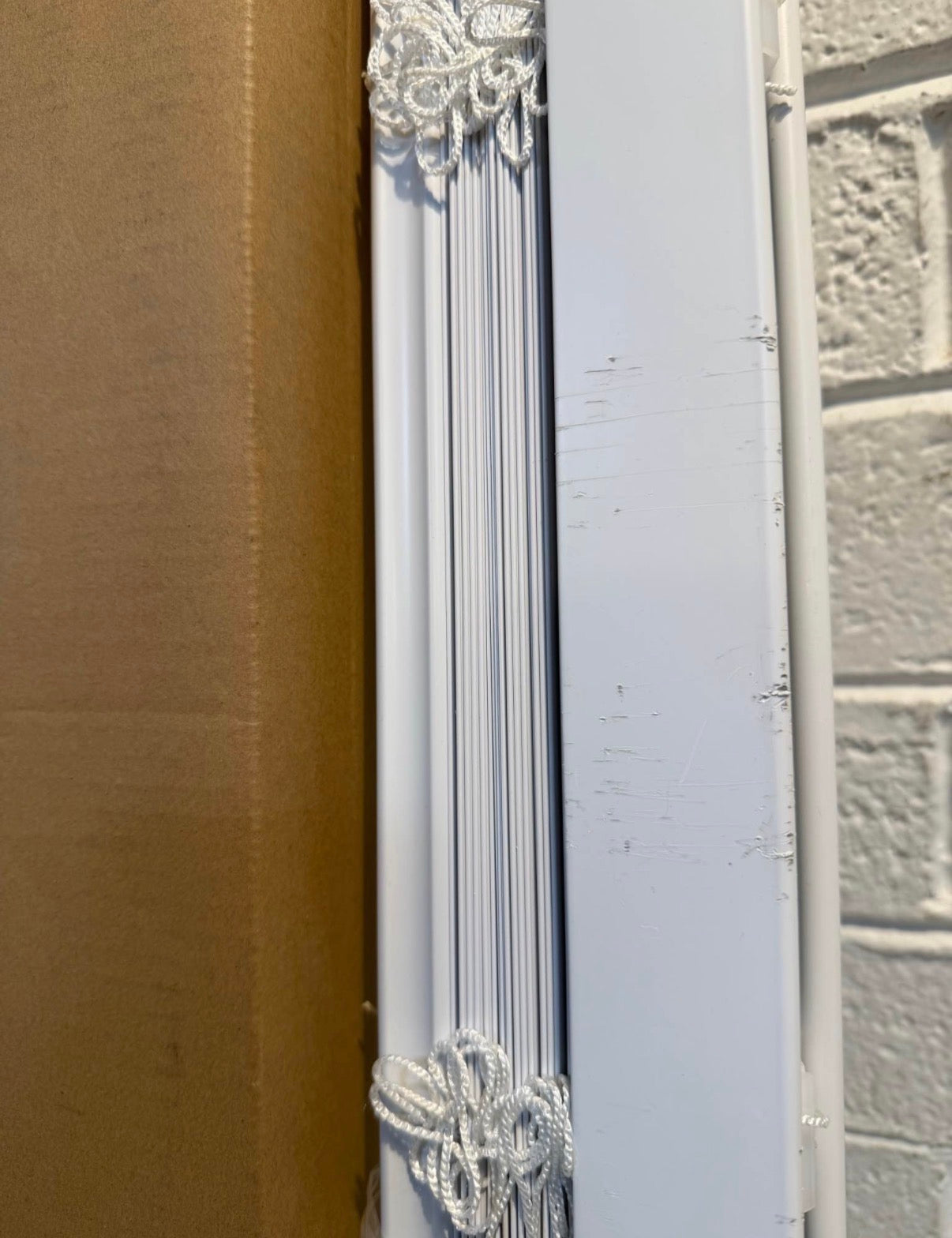 White Cordless Vinyl Blinds with 2 in. Slats - 40.5 in. W x 48 in. L
