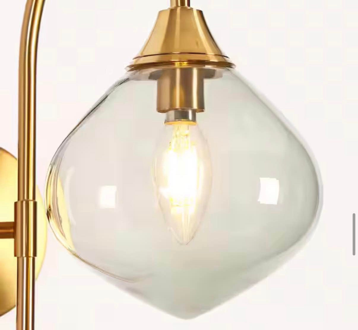 Modern 6 in. 1-Light Brass Wall Sconce