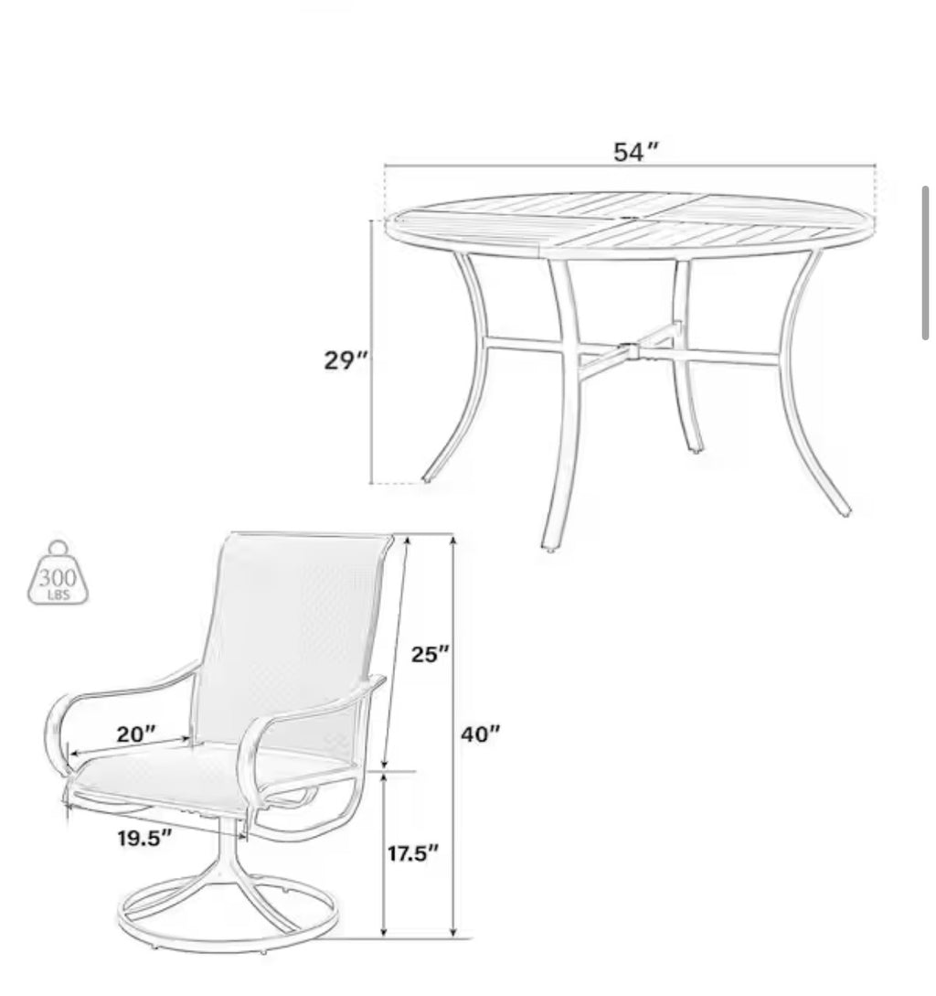 7-Piece Metal Outdoor Dining Set