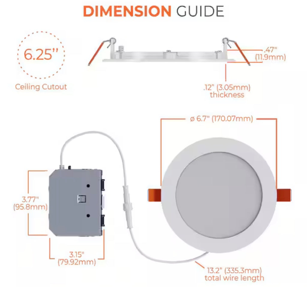 Halo 6" Slim Canless LED Downlight 4-Pack