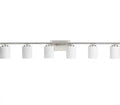48 in. 6-Light Brushed Nickel Vanity Light