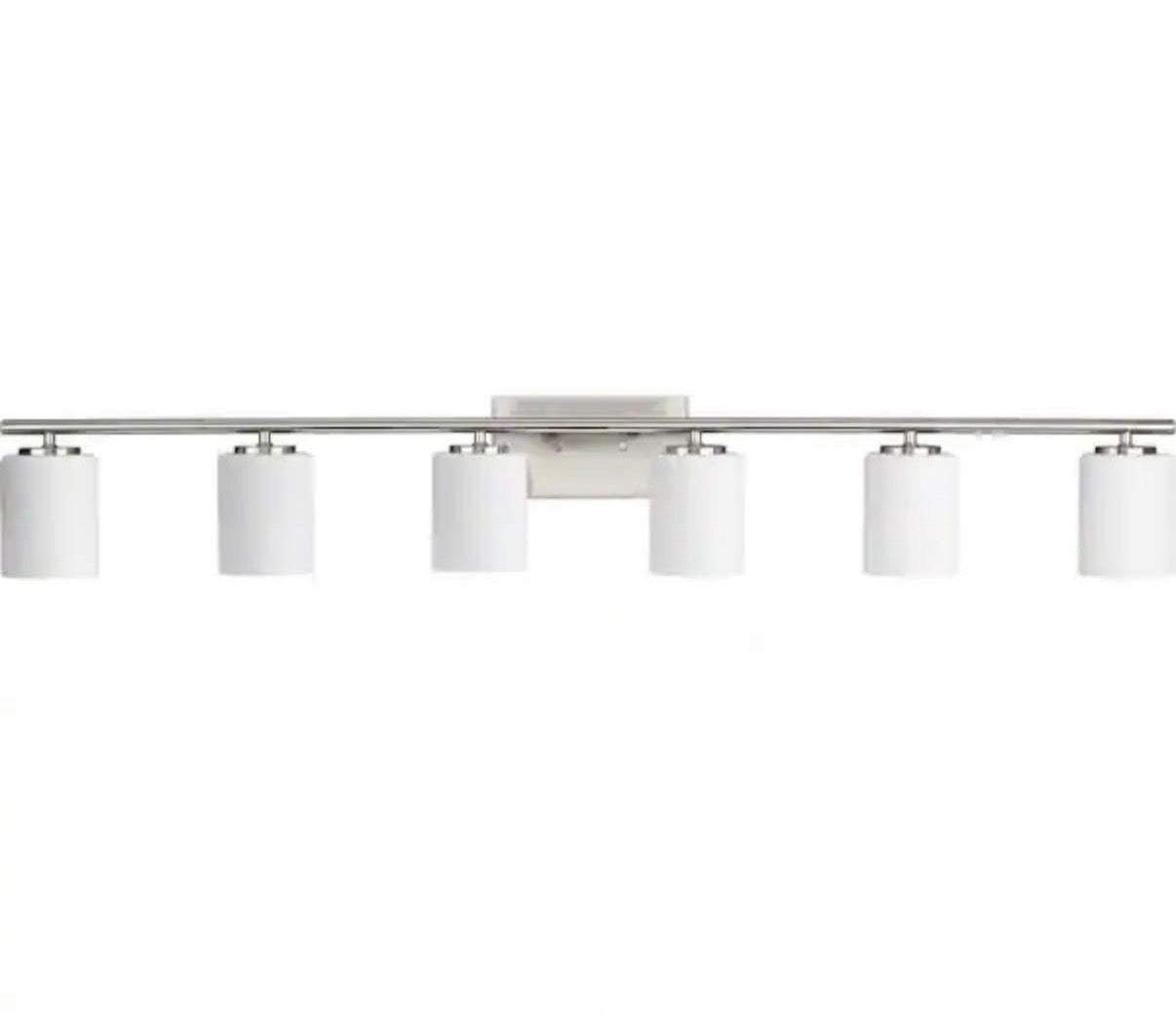 48 in. 6-Light Brushed Nickel Vanity Light