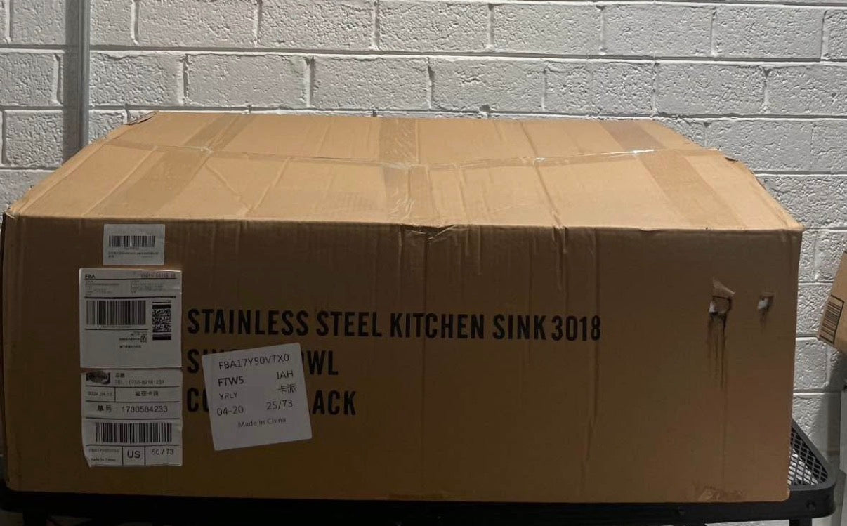 Black Undermount Kitchen Sink 30”x18”