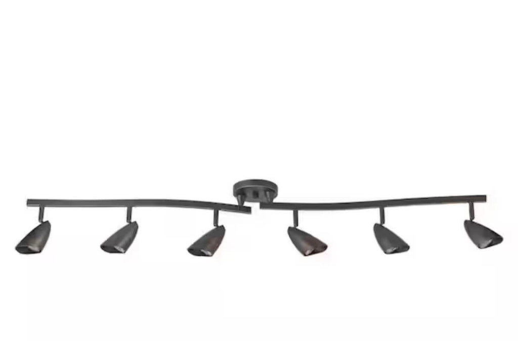 4.4 ft. 6-Light Oil Rubbed Bronze Halogen Track Lighting Kit