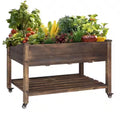 48 in. Raised Garden Bed with Lockable Wheels