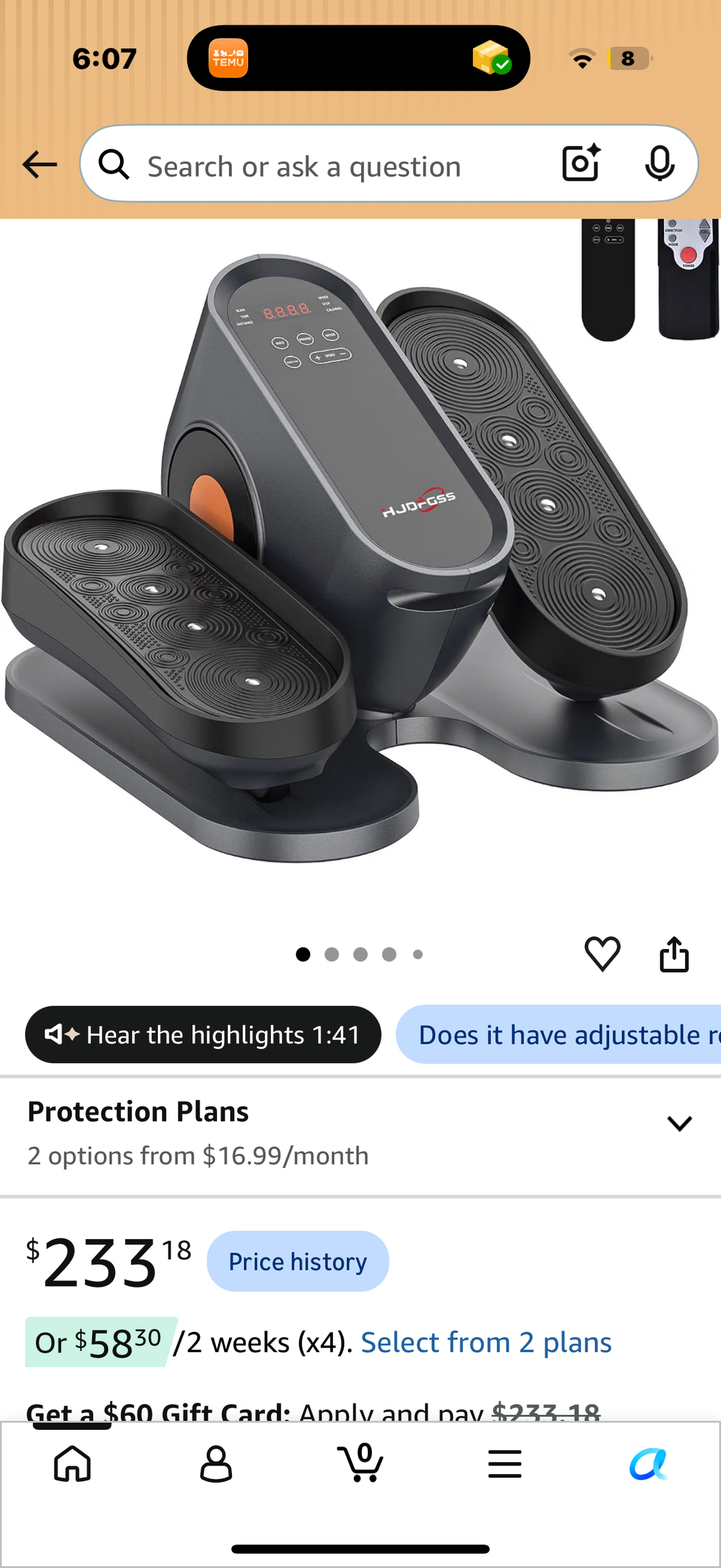Under Desk Elliptical Machine