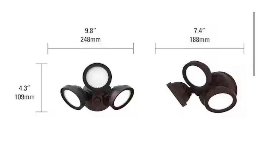 3,000 lumens 90° Bronze Outdoor  LED Flood Light