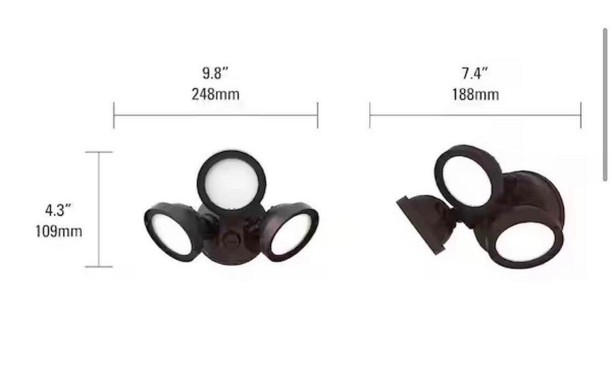 3,000 lumens 90° Bronze Outdoor  LED Flood Light