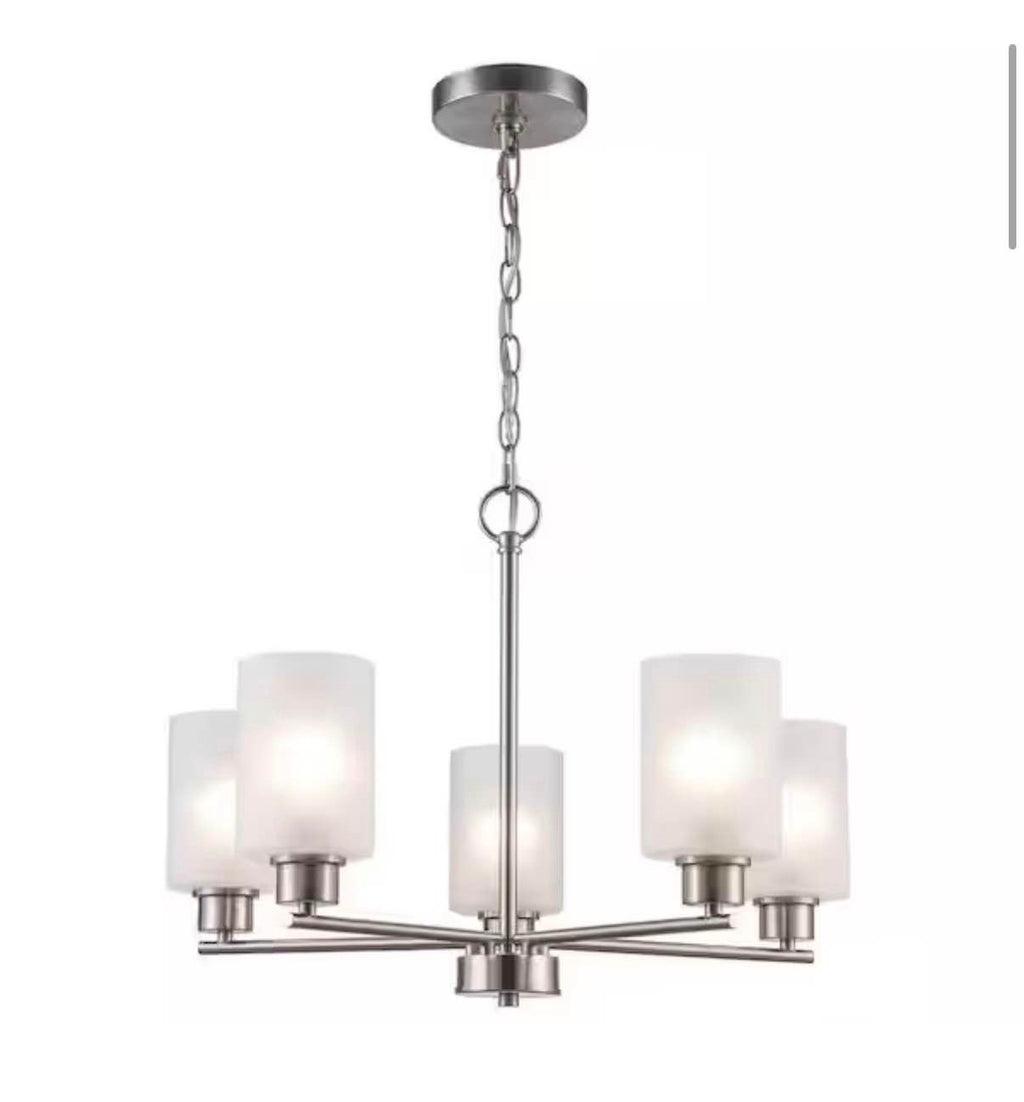 5-Light Brushed Nickel Chandelier