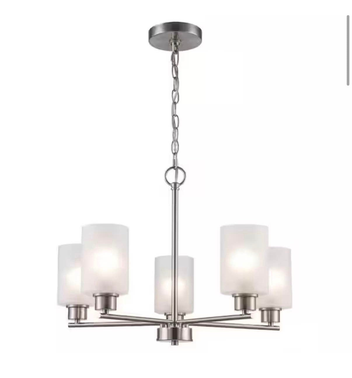 5-Light Brushed Nickel Chandelier