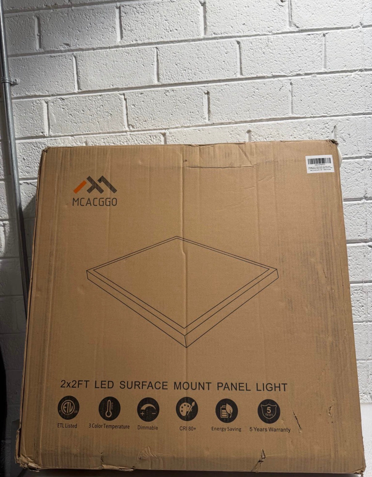 Black 2x2 Surface Mount LED Panel Lights