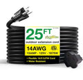 25 ft. 14/3 SJTW Outdoor Extension Cord, Black