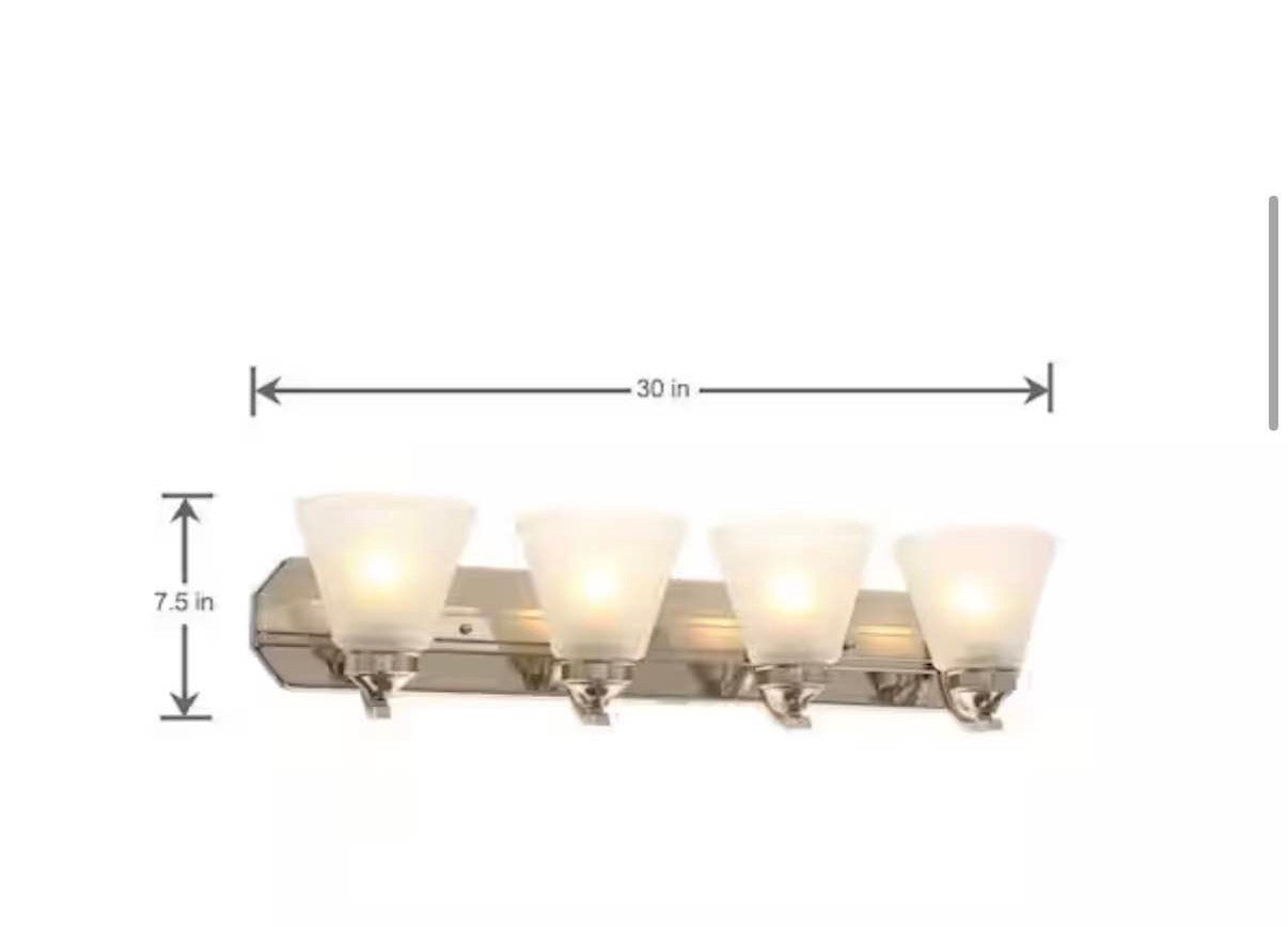 Tavish 30 in. 4-Light Brushed Nickel  vanity light