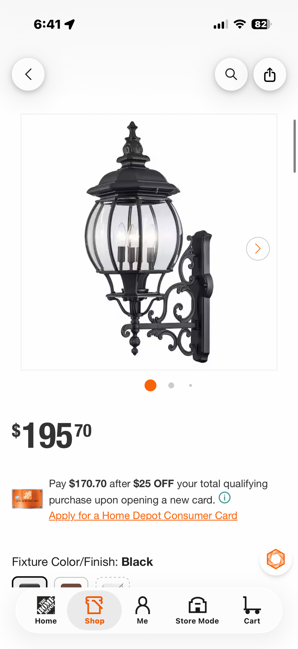 Francisco 29.5 in. 4-Light Black Coach Outdoor Wall Light