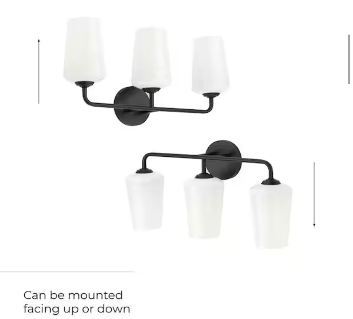 Celino 3-Light Black Bathroom Vanity Light