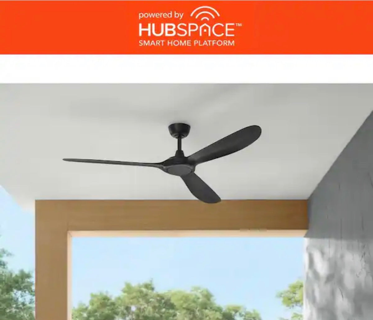 Tager 60 in. Smart Indoor/Outdoor Matte Black Ceiling Fan