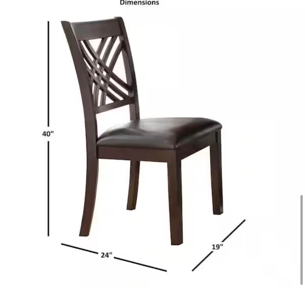 Adrian Espresso Side Chairs (Set of 2)