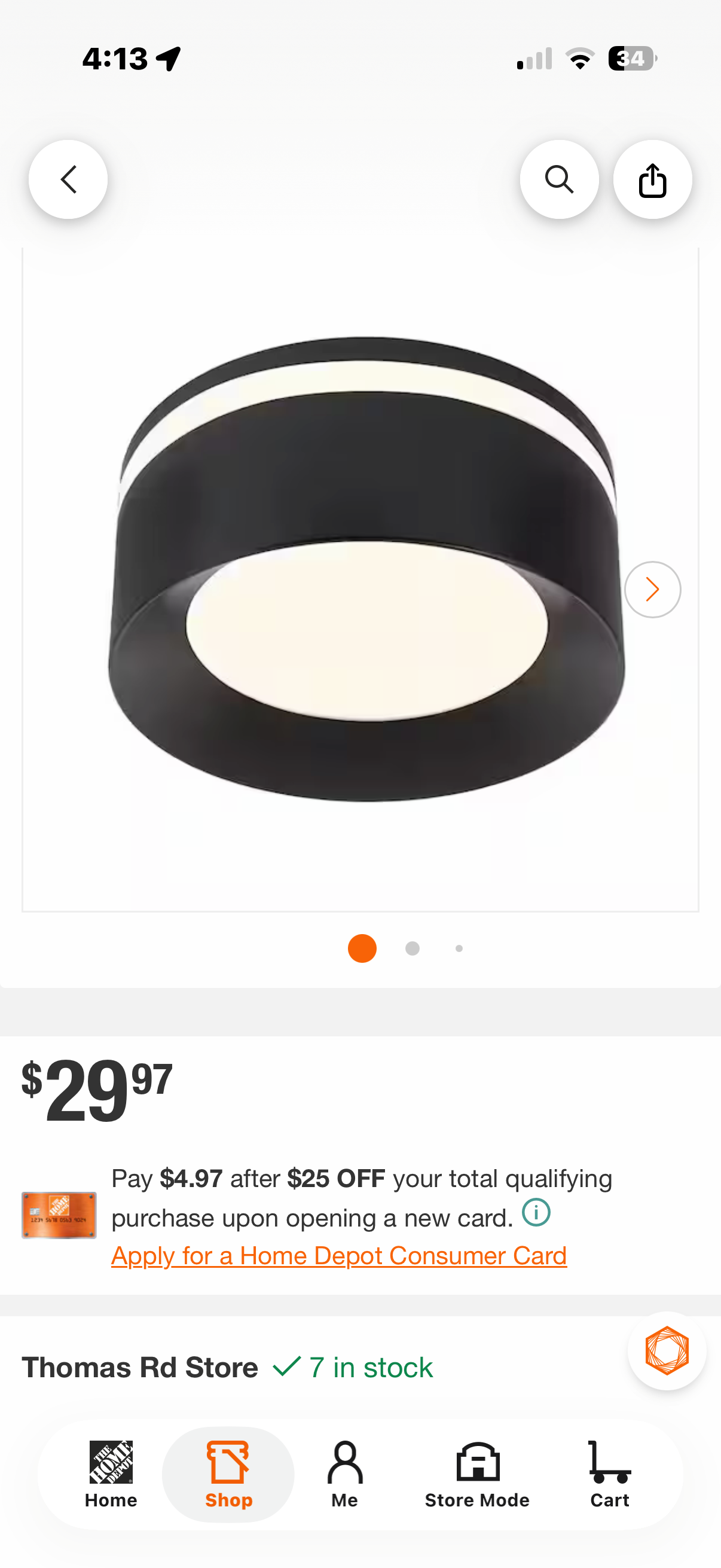 6 in. Matte Black Integrated LED Recessed Ceiling Light