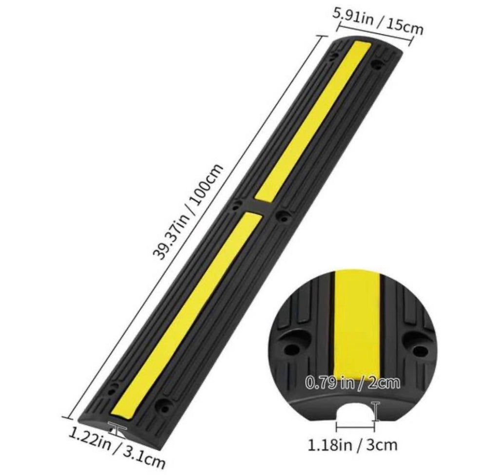 Floor Cable Protector Ramp 3.28 ft (4PCS)