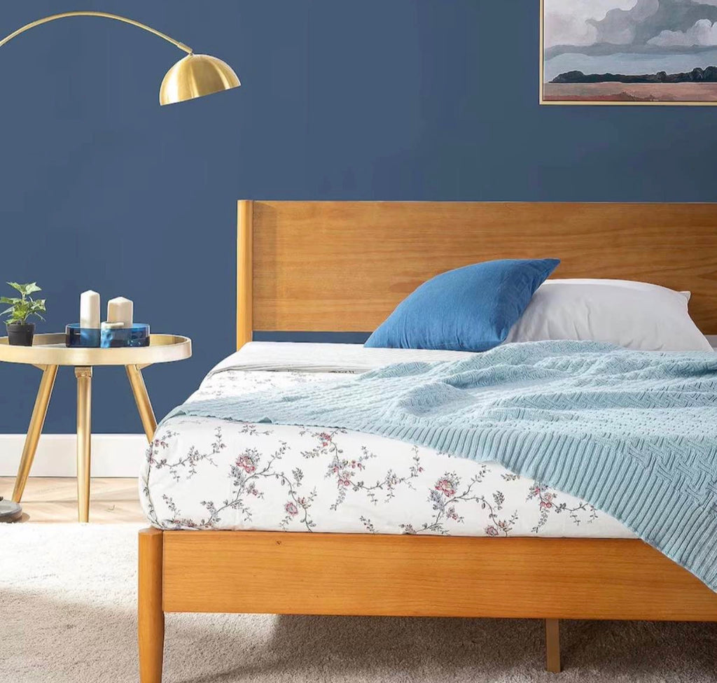 Zinus Allen Mid Century Wood Platform Bed Frame, Full size