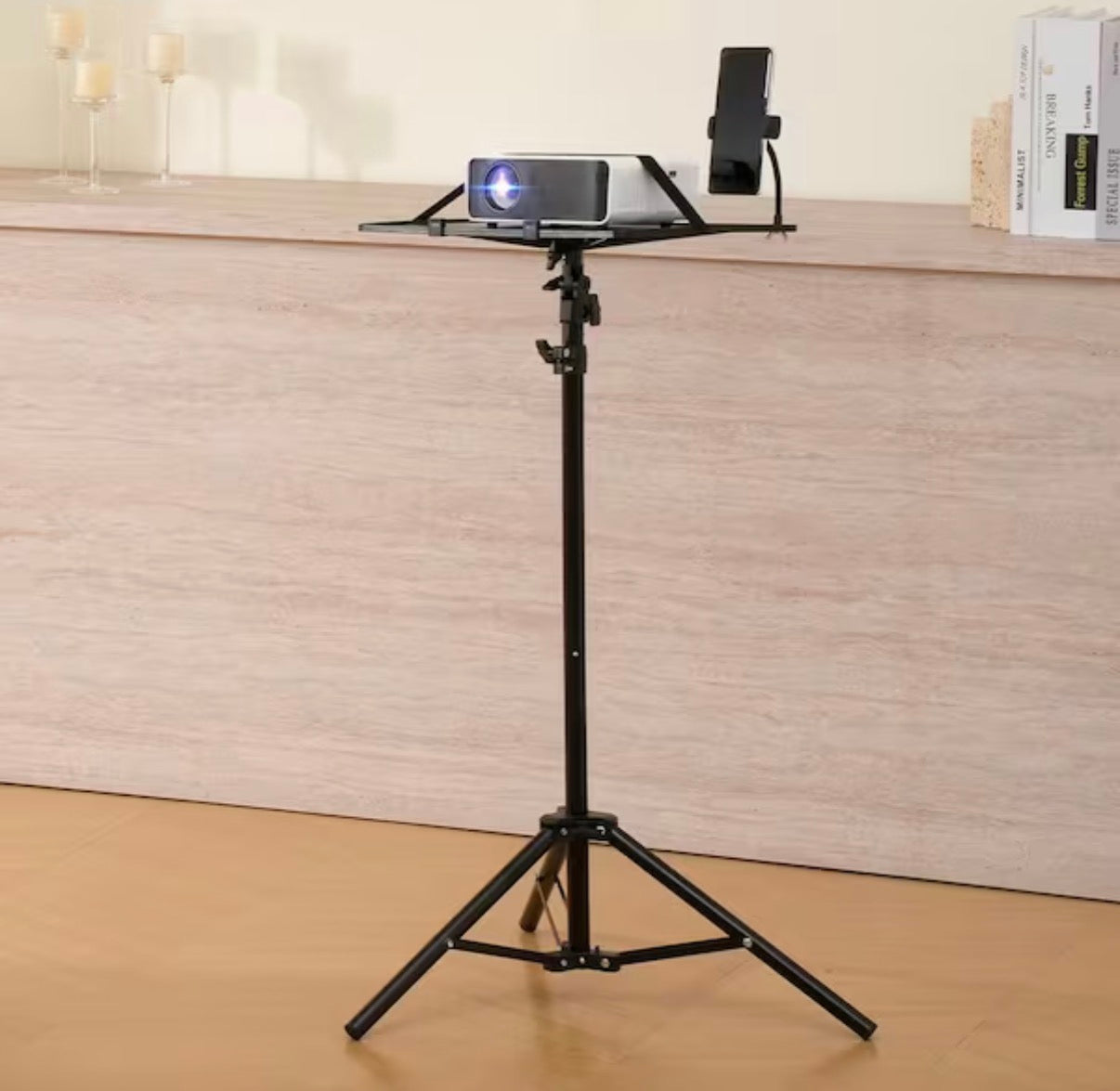 Portable Projector Tripod Stand with Tray