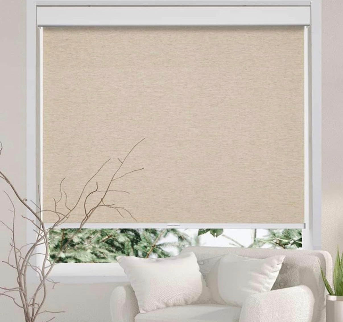 Cordless Window Blinds (Khaki 36" x 72")