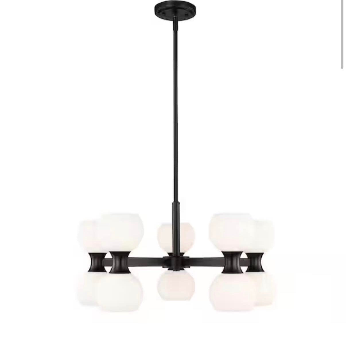 Artemis 10 Light Matte Black Shaded Chandelier Light