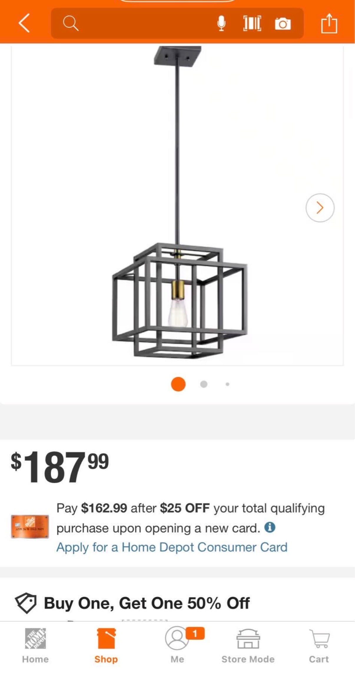 Mid-Century Modern Cage Kitchen Pendant