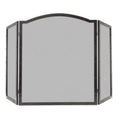 50-in Antique Black Steel 3 -Panel Arched Fireplace Screen
