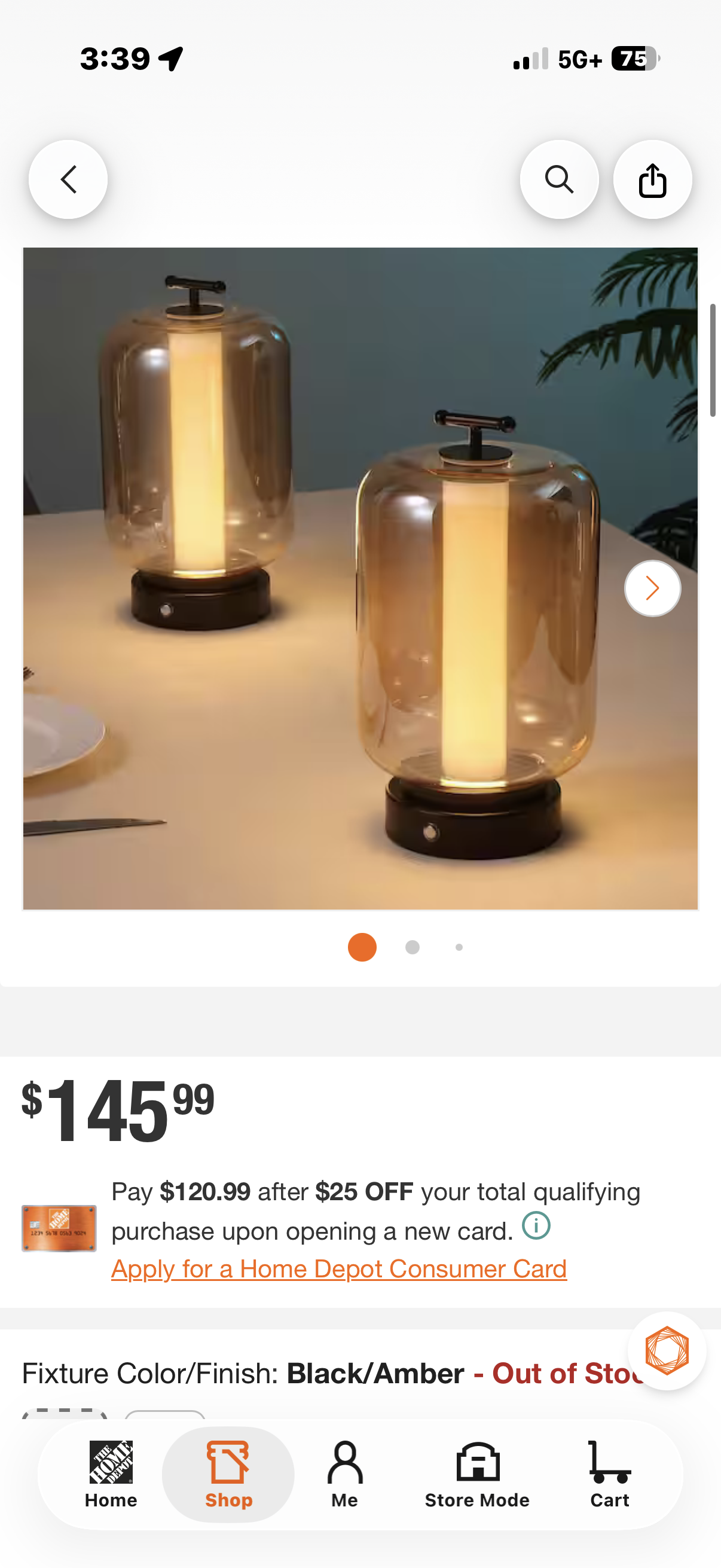 Milou 10.75 in. Rechargeable/Cordless Table Lamps set of 2