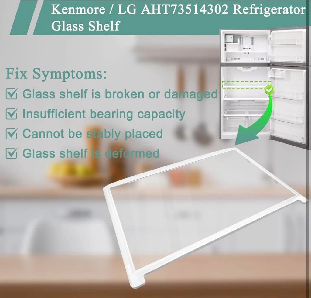 Refrigerator Glass Shelf Assembly Compatible with Kenmore