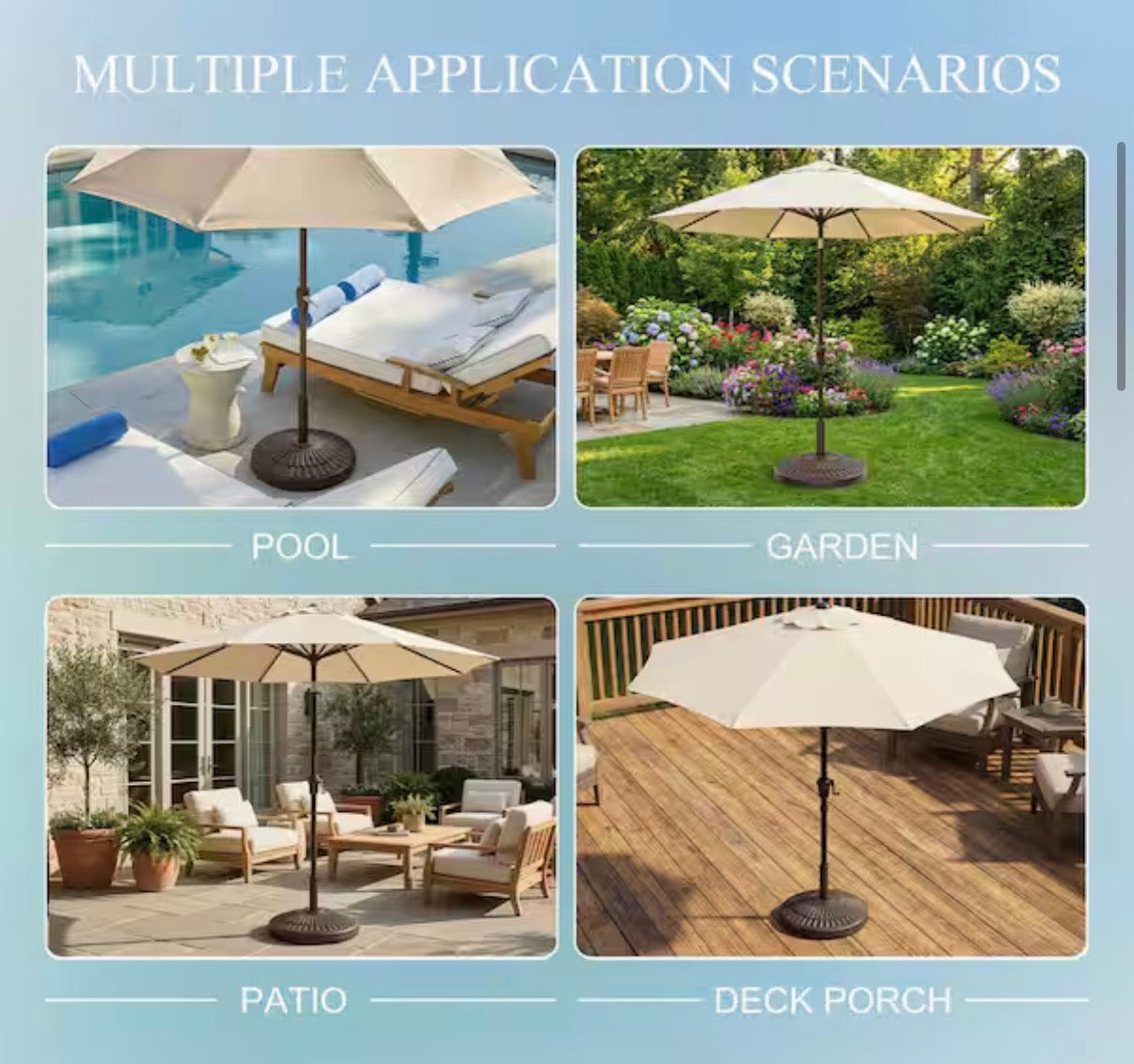 80 lbs. Round Patio Umbrella Base