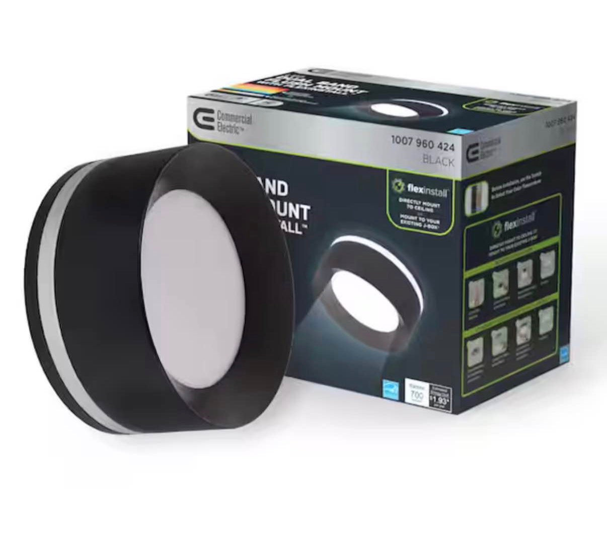 LED 6 in. Matte Black Dual Band Recessed Ceiling Light