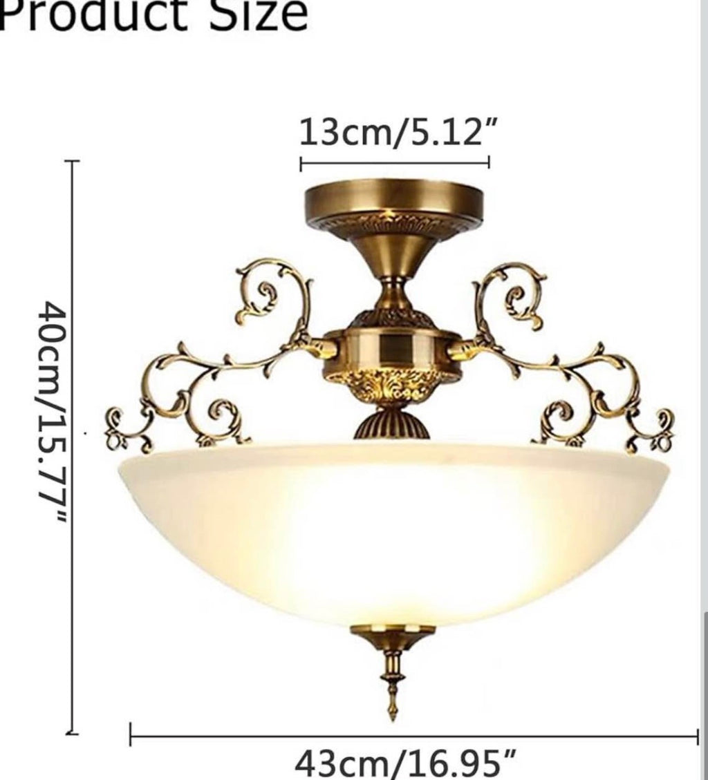 16-inch White Glass Ceiling lamp
