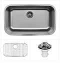 Black Undermount Kitchen Sink 30”x18”