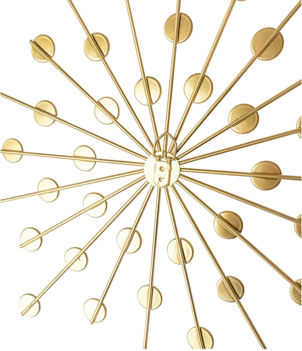 3 Set Gold Starburst Wall Art for Home Decor