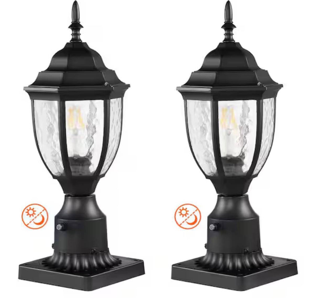 2 PCs Dusk to Dawn Outdoor Post Light