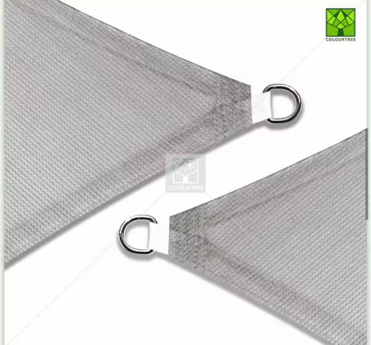 17 ft. x 12 ft. x 12 ft. Grey Triangle Sun Shade Sail Screen