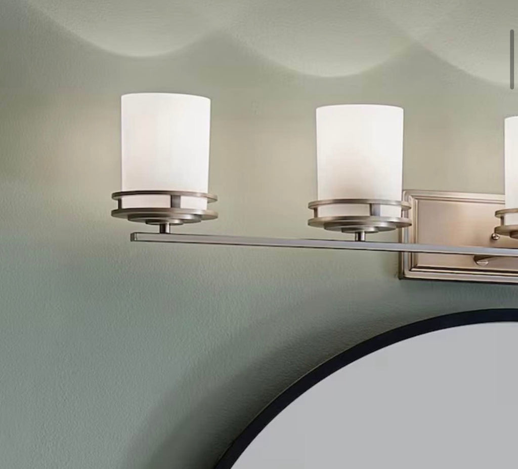 43 in. 5-Light Brushed Nickel Bathroom Vanity Light