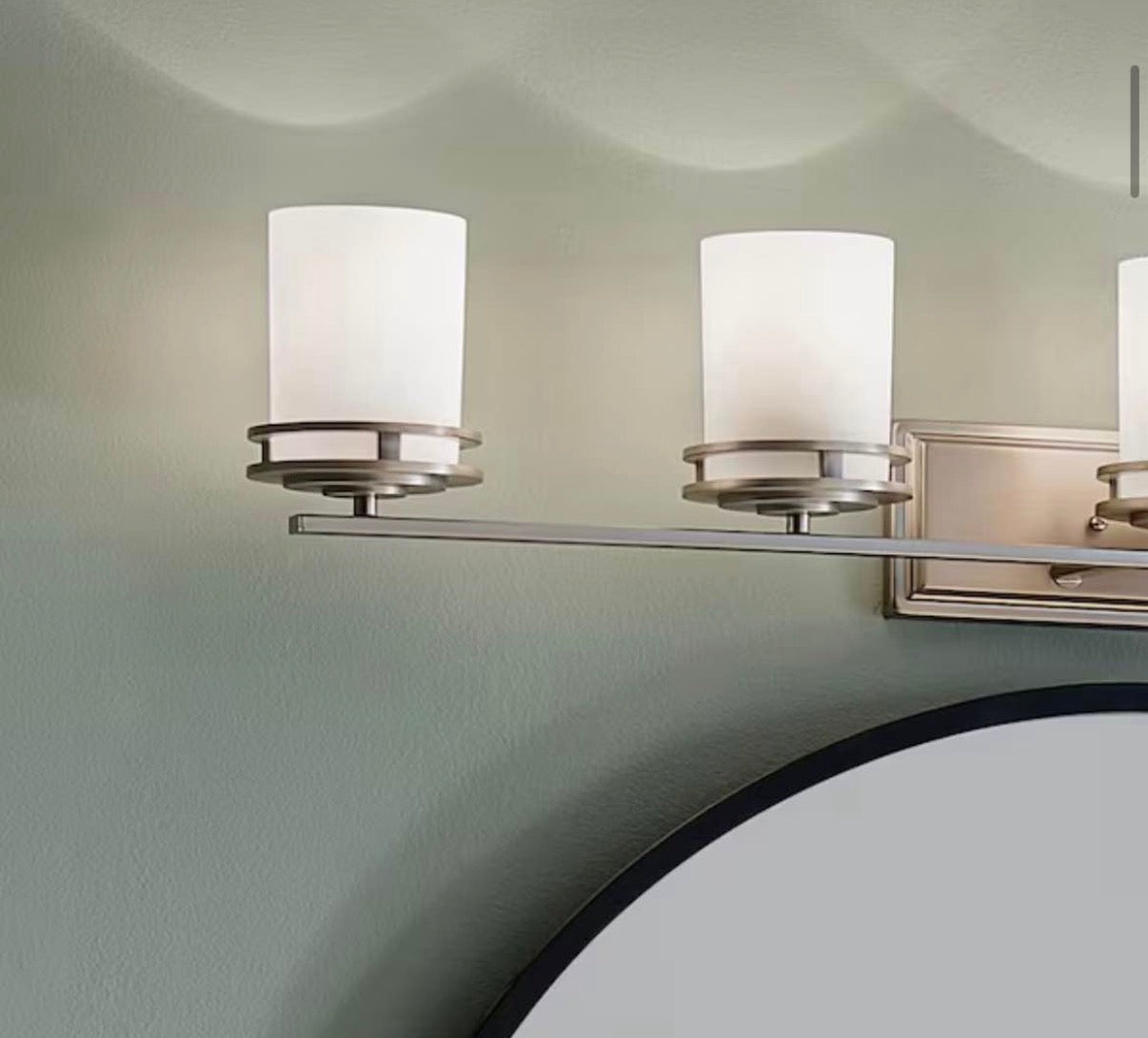 43 in. 5-Light Brushed Nickel Bathroom Vanity Light